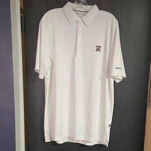 Men’s Inverness Club White Polyester Golf Polo